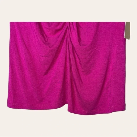 HALOGEN SHORT SLEEVE BLOUSE RUCHED‎ IN FRONT SIZE MEDIUM - Picture 5 of 8